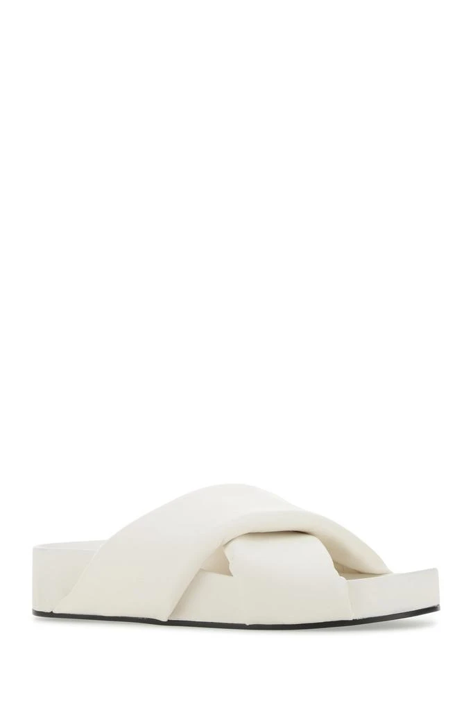 商品Jil Sander|Ivory nappa leather slippers,价格¥3646,第1张图片