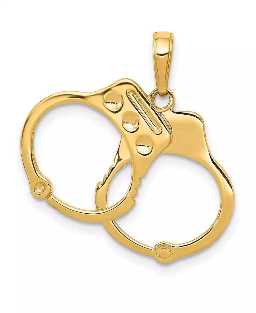 商品Macy's|Handcuffs Pendant In 14k Yellow Gold,价格¥2094,第1张图片