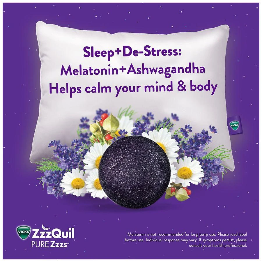 De-Stress Melatonin Sleep Aid Gummies, Dietary Supplement, 1mg Blackberry Vanilla 商品