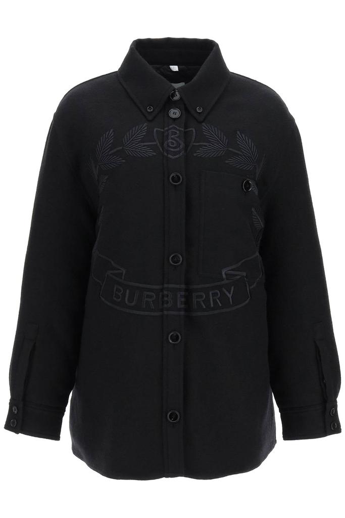 Burberry crest embroidered layered jacket商品第1张图片规格展示
