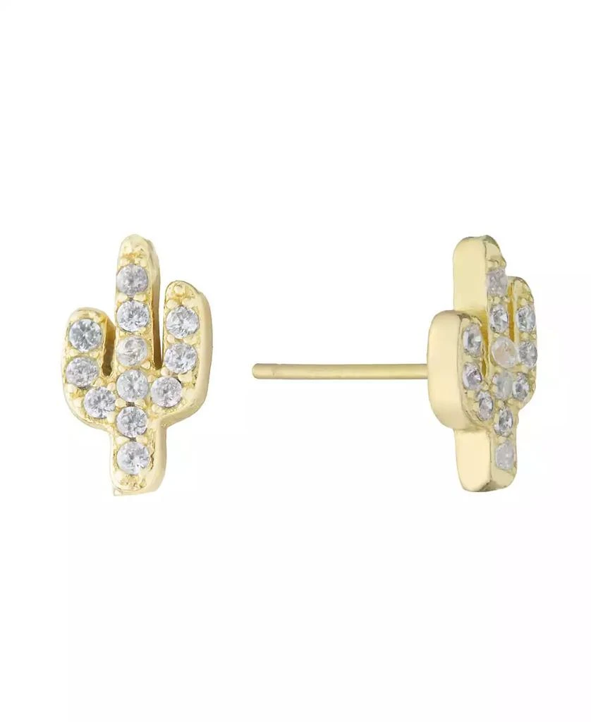 商品Giani Bernini|Cubic Zirconia (0.24 ct.t.w) Cactus Stud Earrings in 18K Gold Plated over Sterling Silver,价格¥132,第1张图片