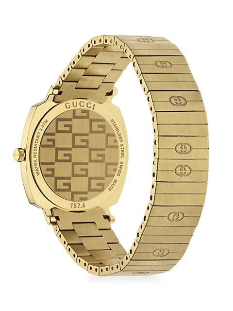 商品Gucci|Grip GG Yellow Gold PVD Bracelet Watch,价格¥12658-¥14519,第6张图片详细描述