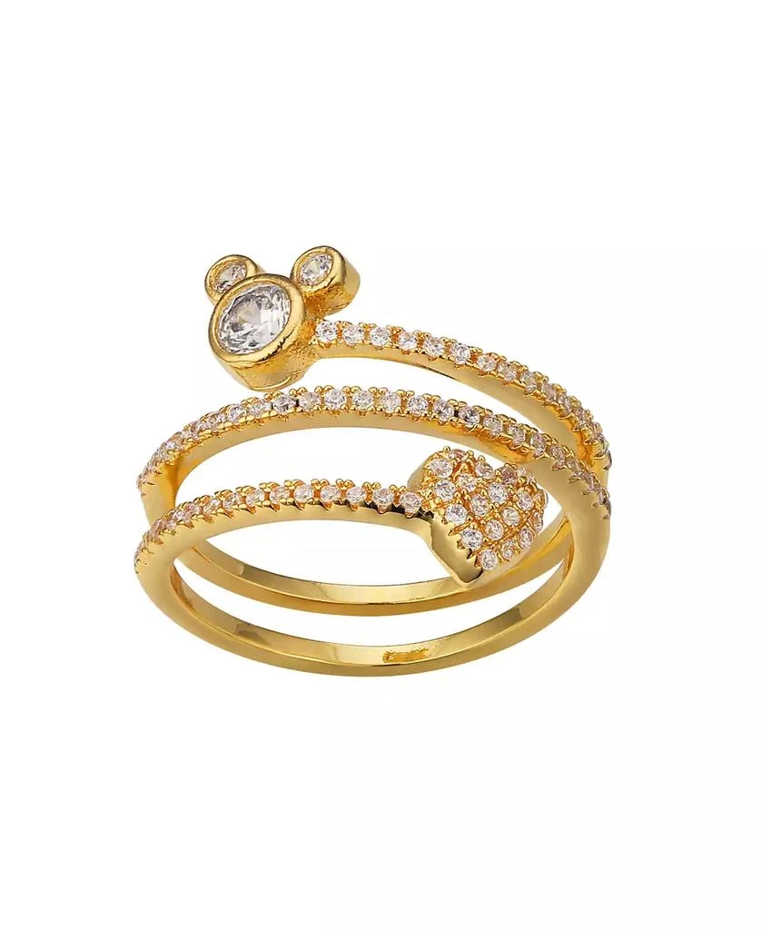 商品Disney|Cubic Zirconia Mickey Mouse and Heart Spiral Ring,价格¥299,第1张图片