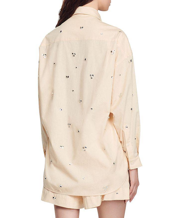 商品Sandro|Malaga Rhinestone Embellished Shirt,价格¥1574,第4张图片详细描述