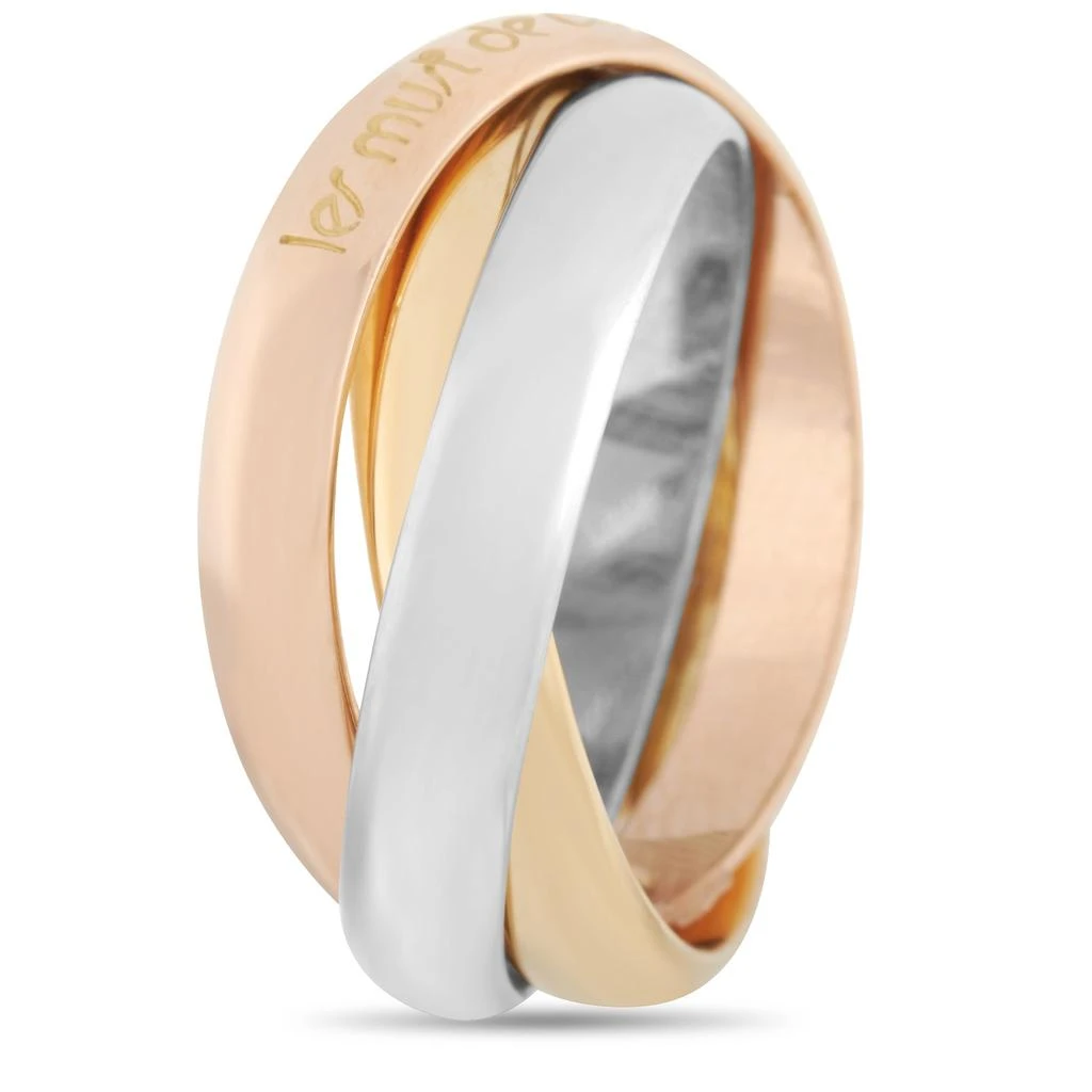 商品[二手商品] Cartier|Cartier Trinity 18K Yellow, Rose and White Gold Ring,价格¥7179,第2张图片详细描述