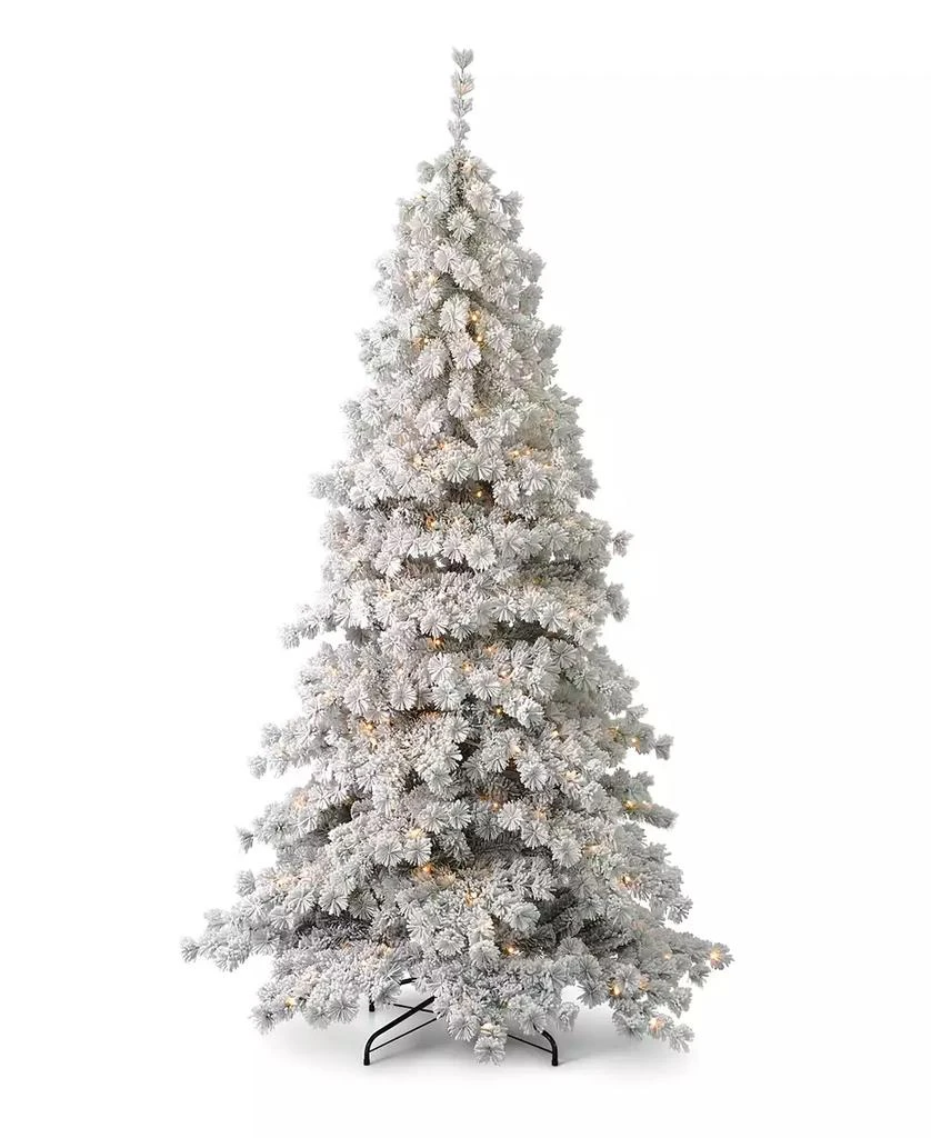 商品Seasonal|Flocked Winter Fir 7.5' Pre-Lit Flocked Hard Needle Tree with Metal Stand 735 Tips, 300 Warm LED Remote, EZ-Connect, Storage Bag,价格¥1132,第1张图片