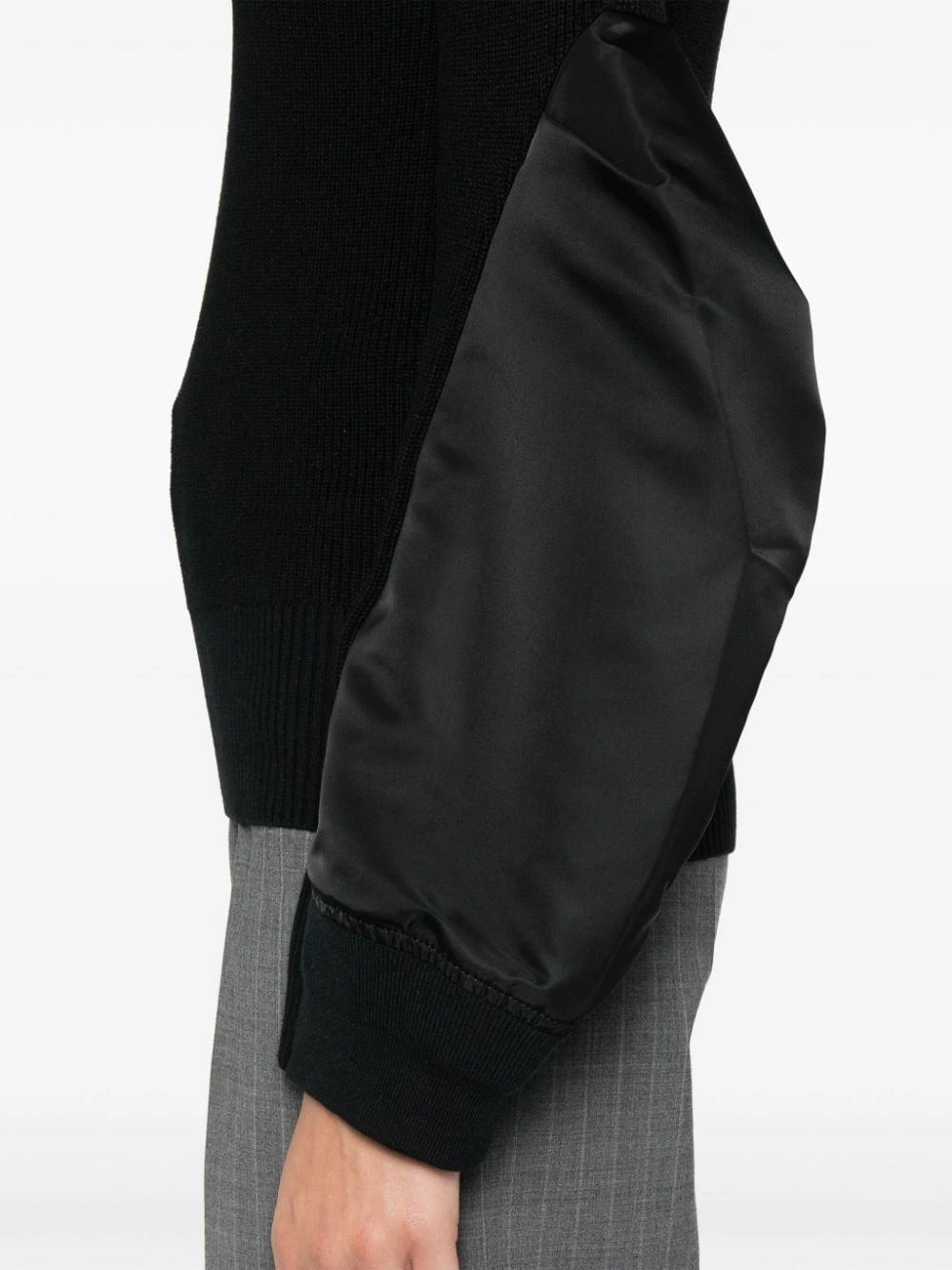 商品Sacai|Sacai 女士针织毛衣 2407522001 黑色,价格¥4308,第5张图片详细描述