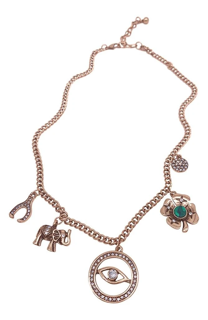 商品ADORNIA|14K Rose Gold Plated Mixed Charm Necklace,价格¥152,第1张图片