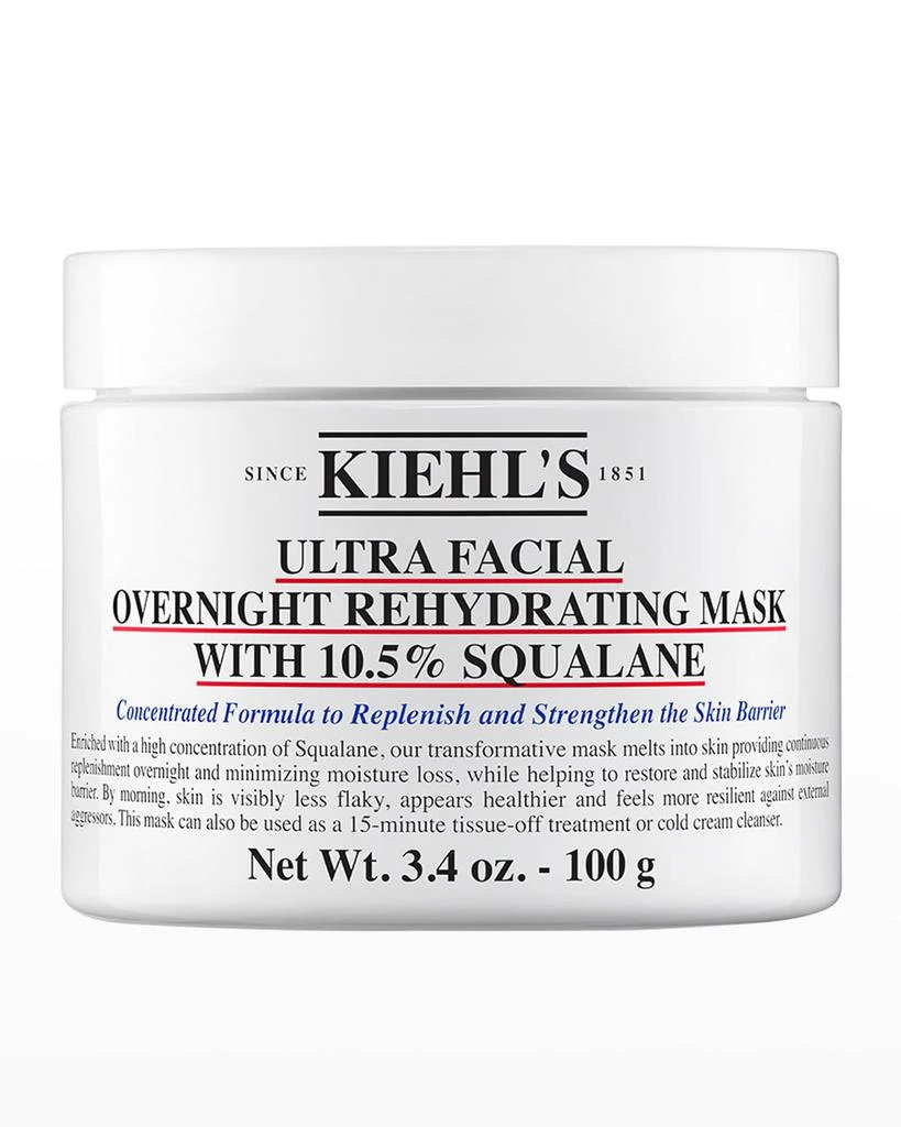 商品Kiehl's|Ultra Facial Overnight Hydrating Face Mask with 10.5% Squalane, 3.4 oz.,价格¥349,第1张图片