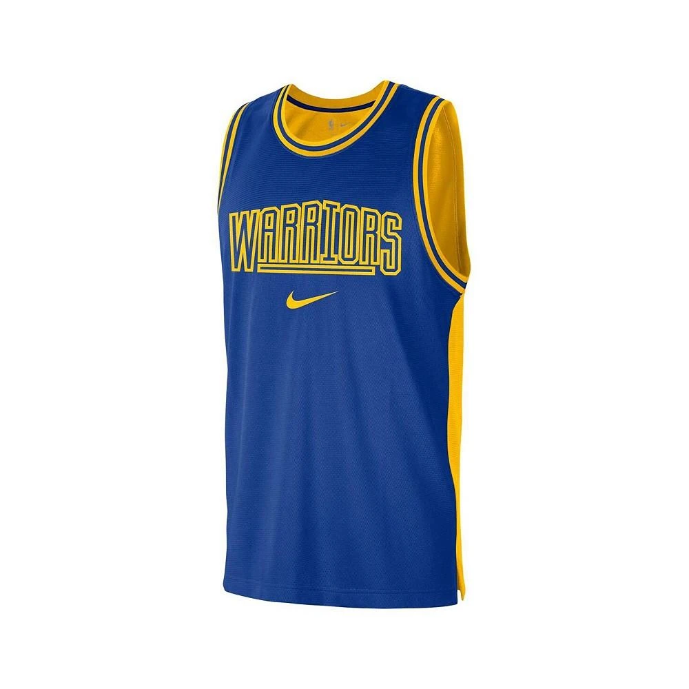 商品NIKE|Men's Royal and Gold Golden State Warriors Courtside Versus Force Split DNA Performance Mesh Tank Top,价格¥322,第2张图片详细描述