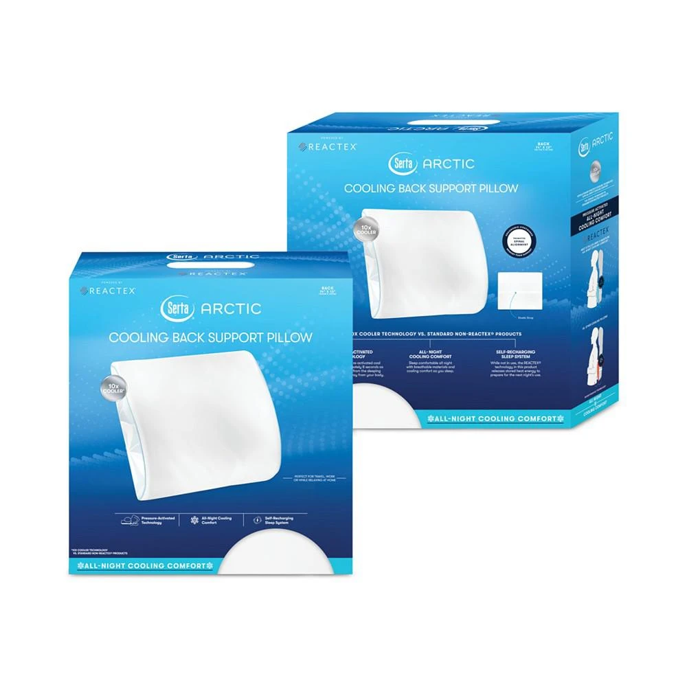 商品Serta|CLOSEOUT! Arctic 10x Cooling Memory Foam Neck Support Lumbar Accessory Pillow,价格¥186,第2张图片详细描述