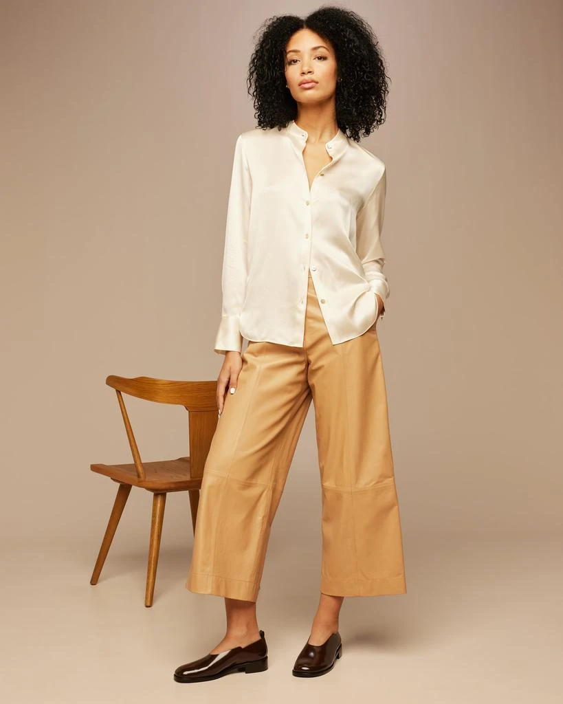 商品Vince|Band-Collar Slim-Fit Silk Blouse,价格¥1976,第2张图片详细描述