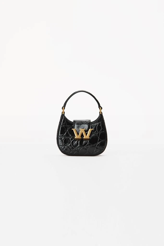 商品Alexander Wang|W LEGACY MICRO HOBO BAG IN CROC LEATHER,价格¥2390,第1张图片