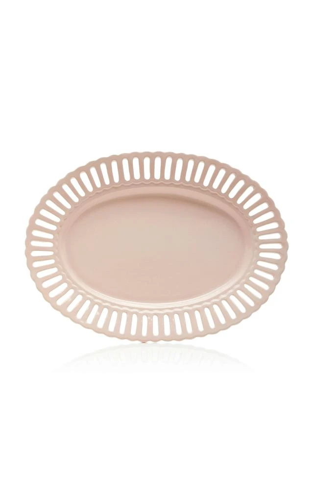 商品MoDA|Moda Domus - Balconata Creamware Serving Tray - Blue - Moda Operandi,价格¥494,第1张图片详细描述