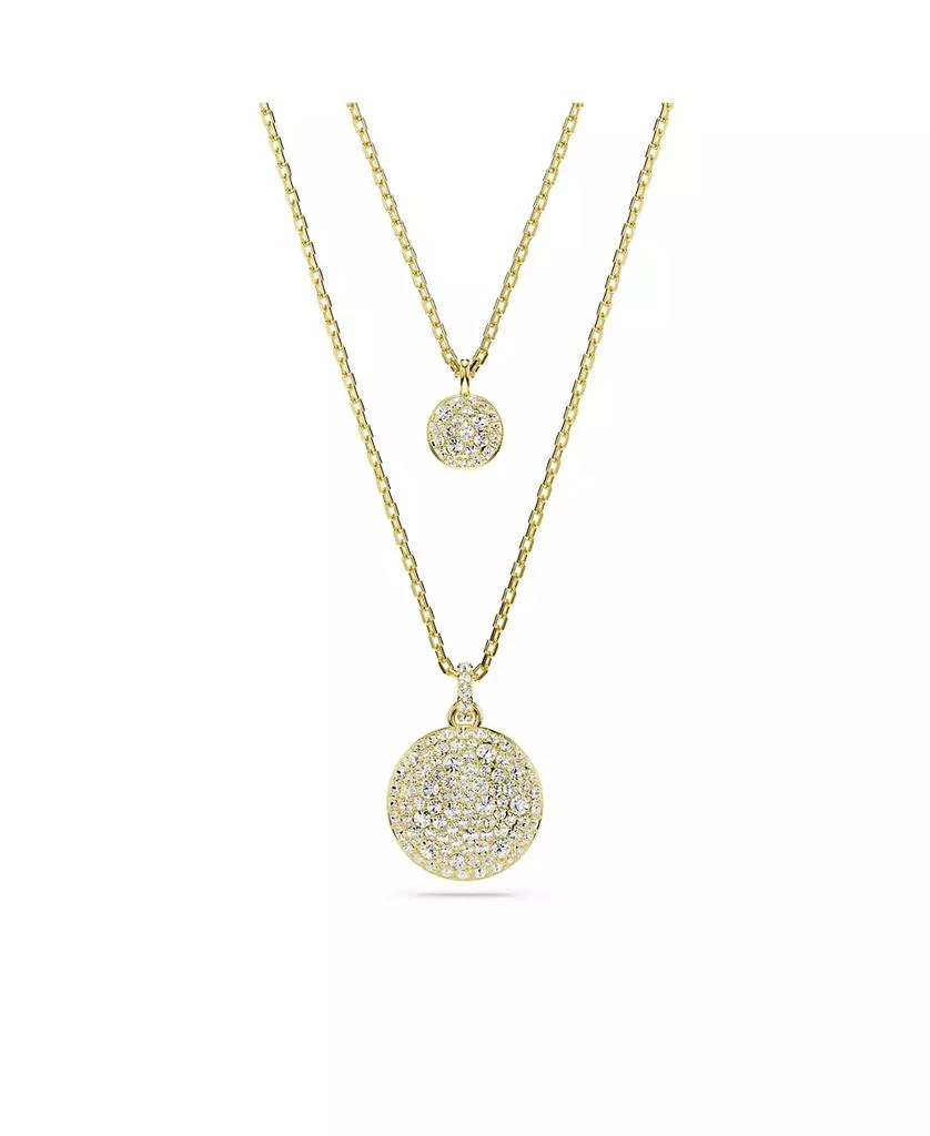 商品Swarovski|White, Rhodium Plated or Rose-Gold Tone or Gold-Tone Meteora Layered Pendant Necklace,价格¥1458,第1张图片