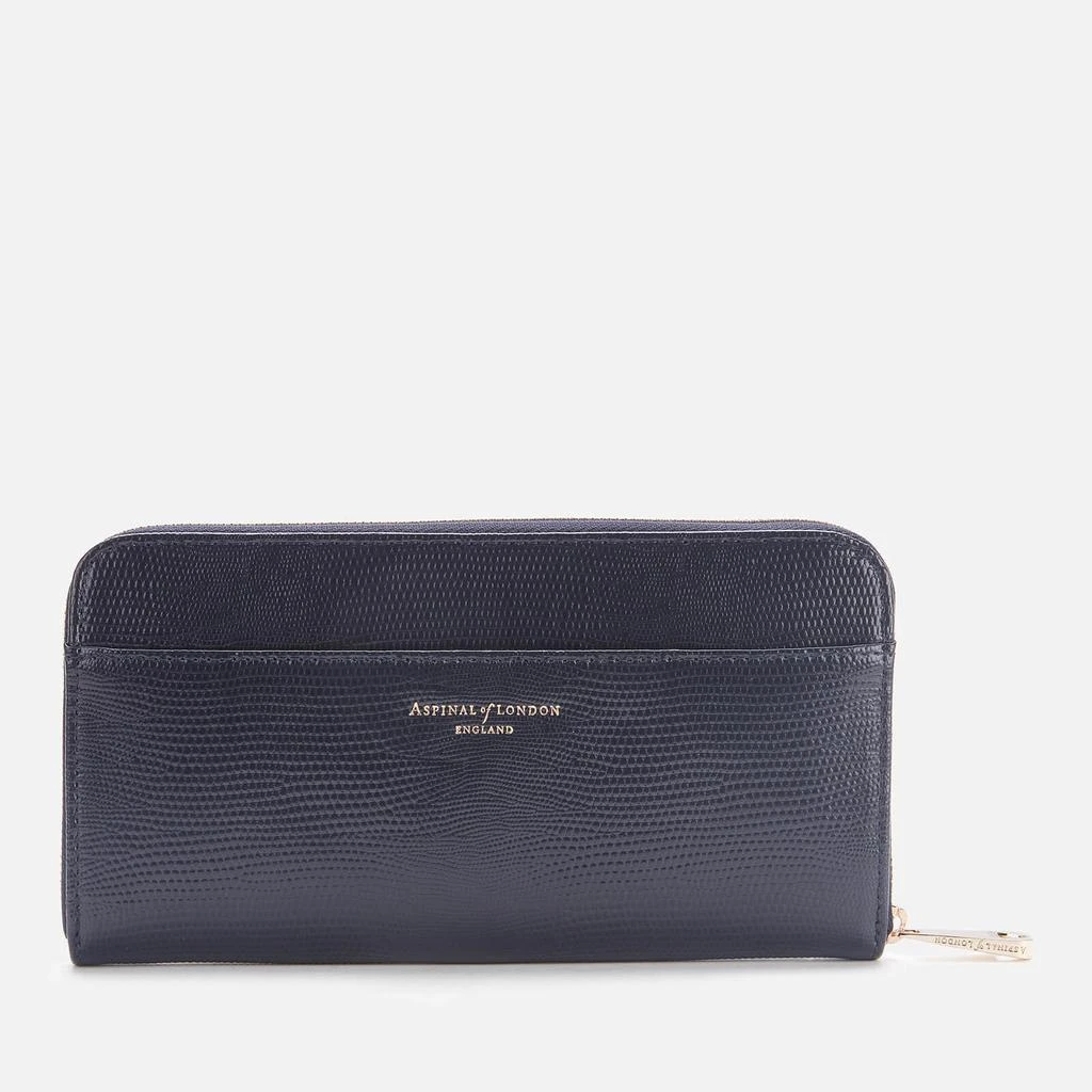 商品Aspinal of London|Aspinal of London Women's Continental Lizard Purse - Midnight Blue,价格¥698,第2张图片详细描述