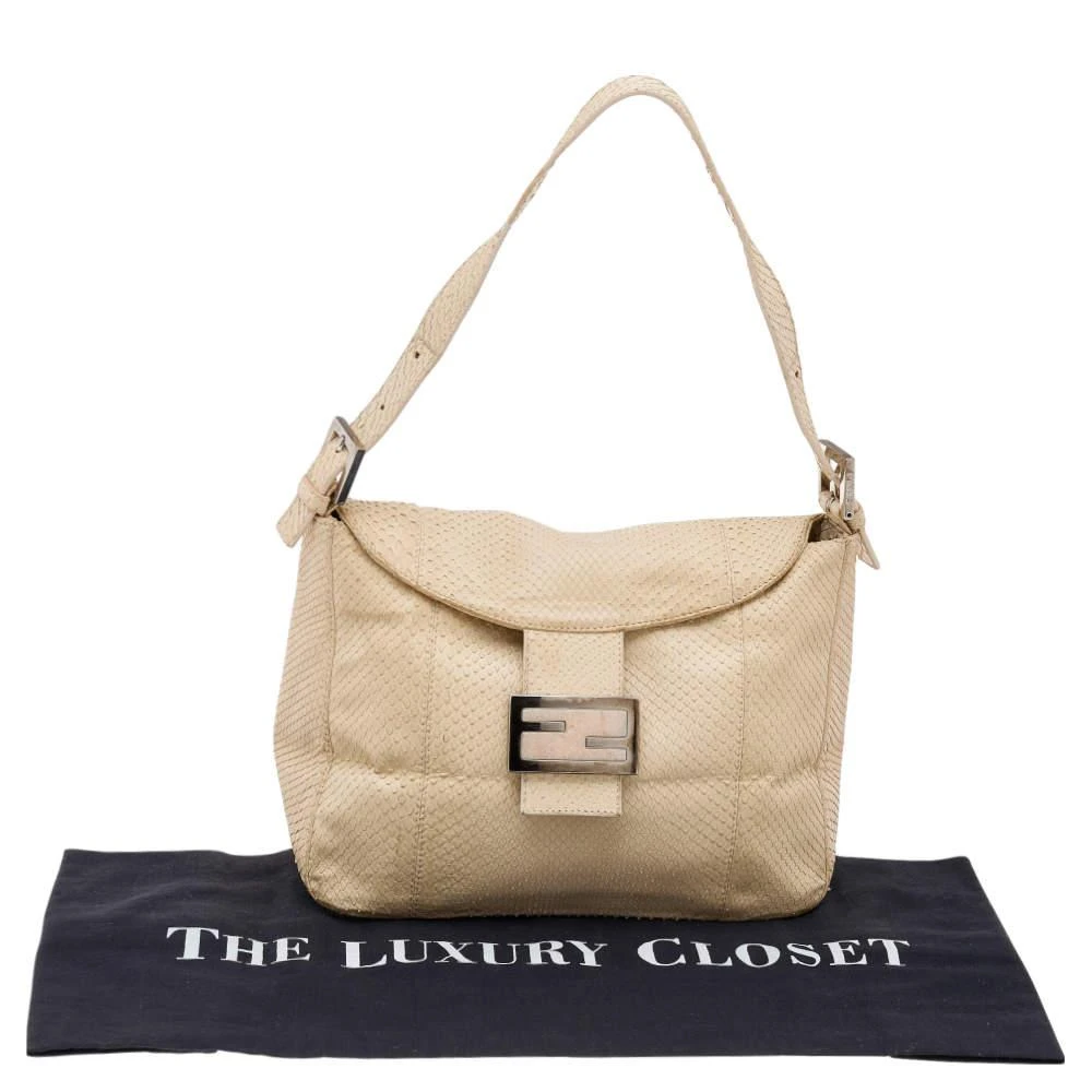Fendi Light Beige Python Mama Baguette Shoulder Bag 商品