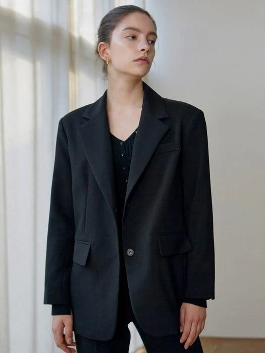 商品NICK&NICOLE|CLASSIC SUIT SINGLE JACKET_BLACK,价格¥1046,第1张图片
