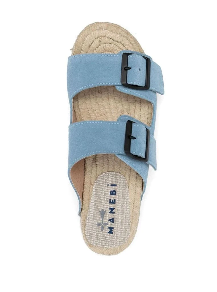 商品Manebi|Manebi Manebì Womans Nordic Slide Sandals In Pale Blue Suede,价格¥1192,第4张图片详细描述