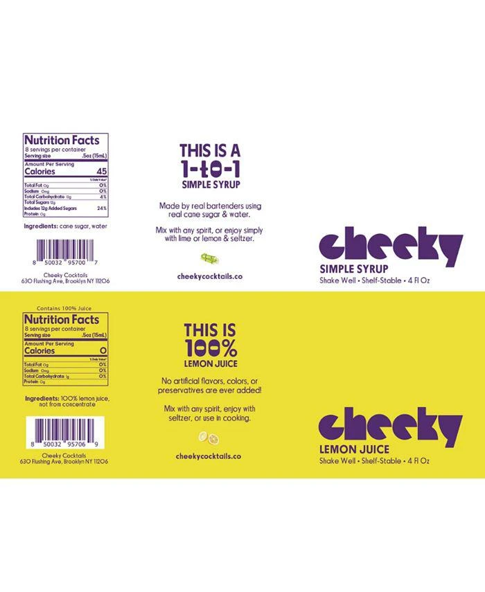 商品Cheeky Cocktails|Tom Collins Set - 4oz,价格¥186,第2张图片详细描述