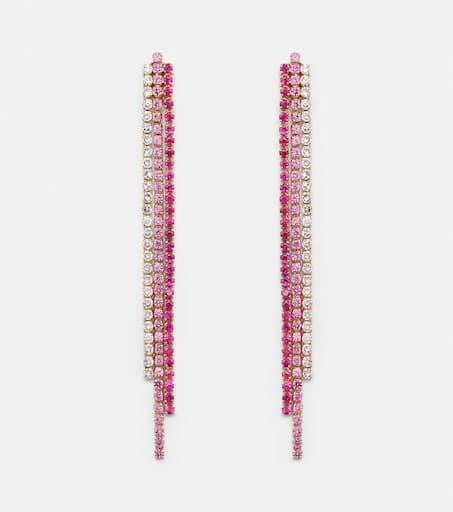 商品Shay Jewelry|Triple Thread 18kt rose gold drop earrings with rubies, pink sapphires, and diamonds,价格¥31006,第1张图片