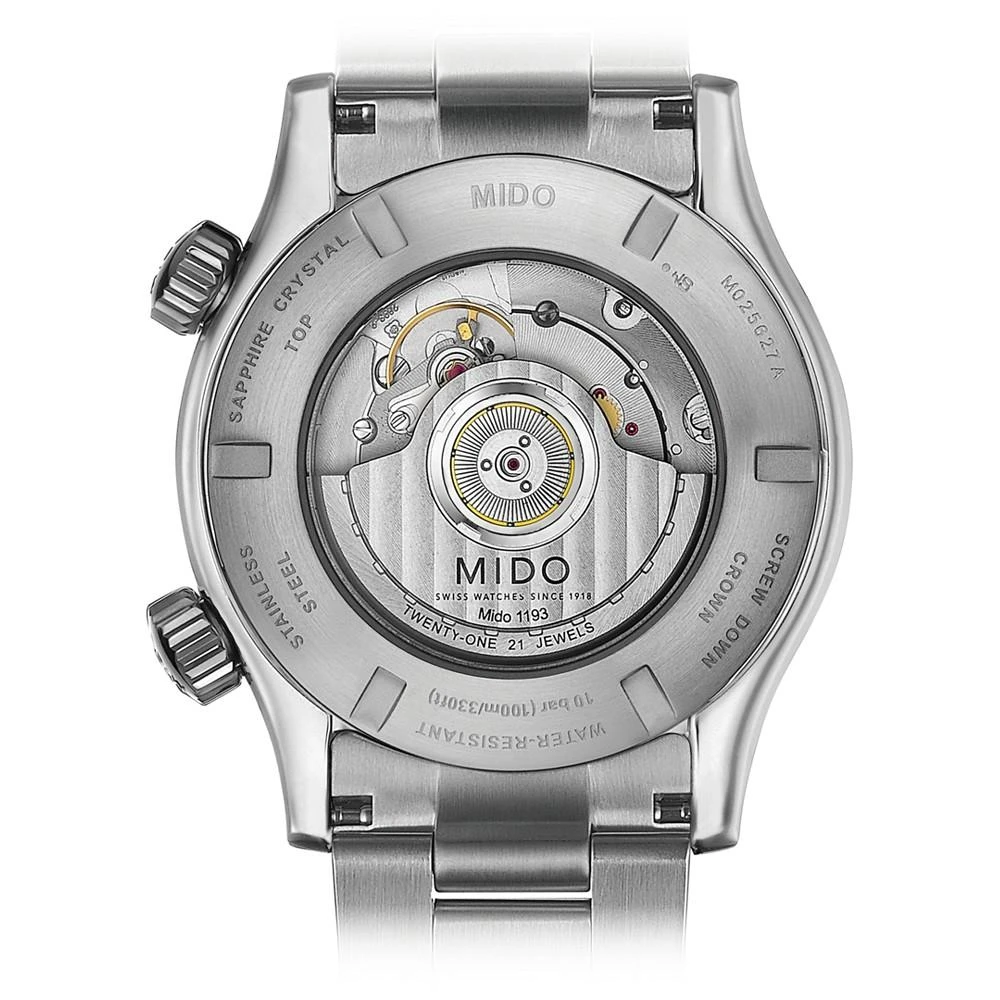 商品MIDO|Men's Swiss Automatic Multifort Stainless Steel Bracelet Watch 42mm,价格¥9818,第3张图片详细描述