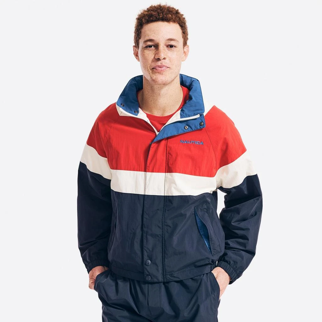 商品Nautica|Nautica Mens Reissue Colorblock Packable Jacket,价格¥668,第1张图片