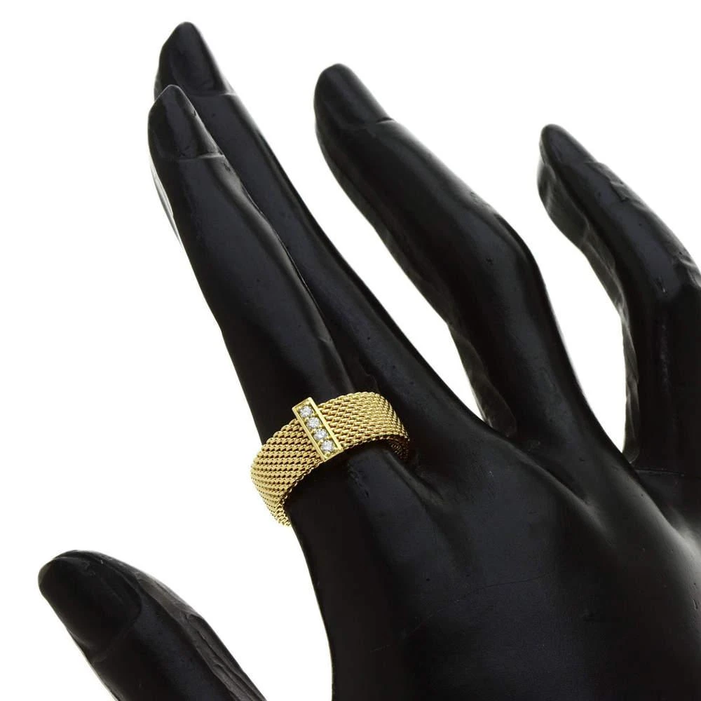 Tiffany & Co. Somerset 18K Yellow Gold Diamond Ring EU 50.5 商品