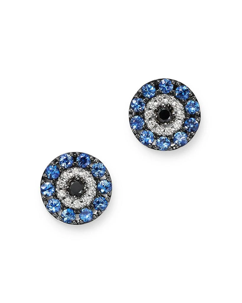 商品Bloomingdale's|Diamond & Sapphire Evil Eye Earrings in 14K White Gold,价格¥9344,第1张图片