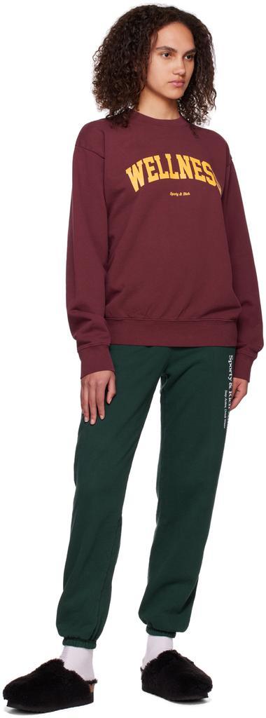商品Sporty & Rich|Burgundy 'Wellness' Sweatshirt,价格¥744,第6张图片详细描述