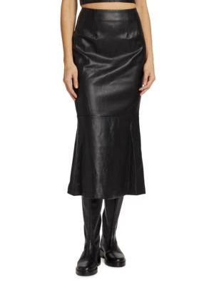 商品Staud|Laurel Faux Leather Skirt,价格¥590,第1张图片