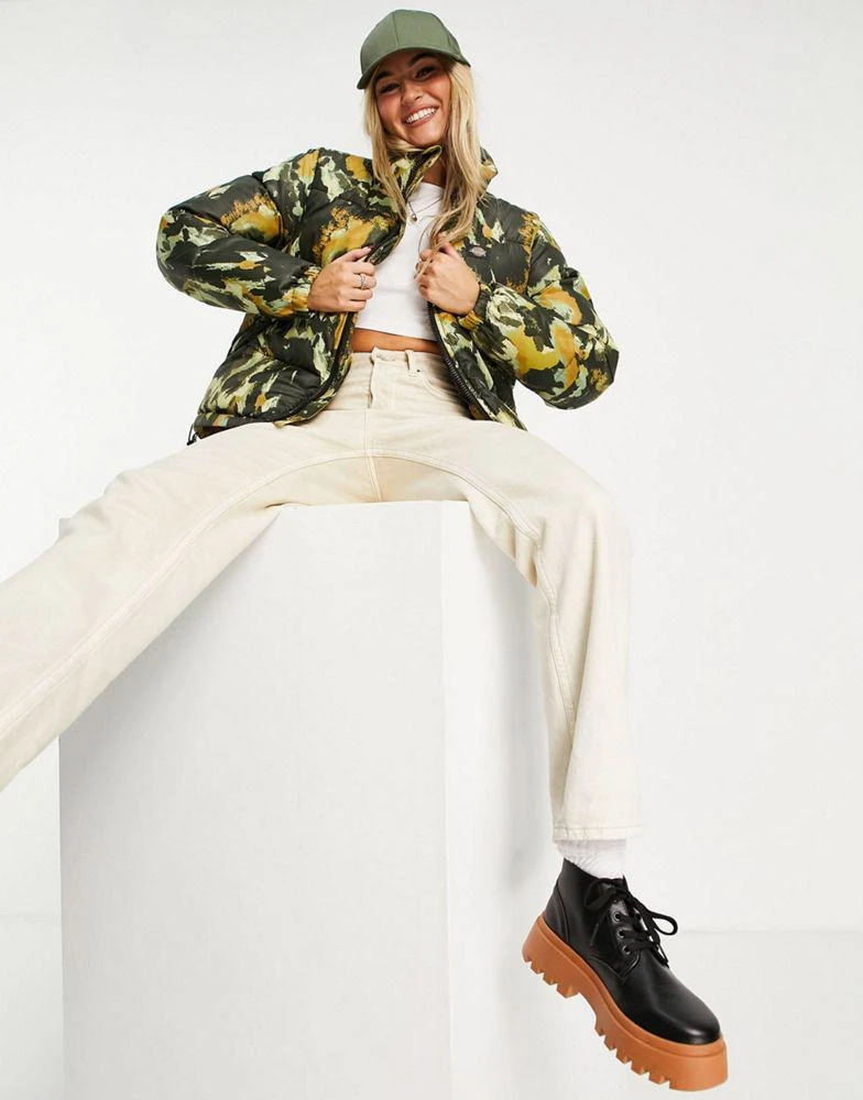 商品DICKIES|Dickies Crafted camo puffer jacket in green,价格¥665,第4张图片详细描述