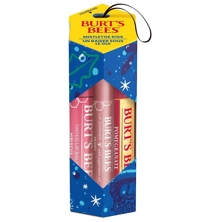 商品Burt's Bees|Mistletoe Kiss Pink Collection Gift Set, Lip Balm/Shimmer/Tinted,价格¥101,第1张图片