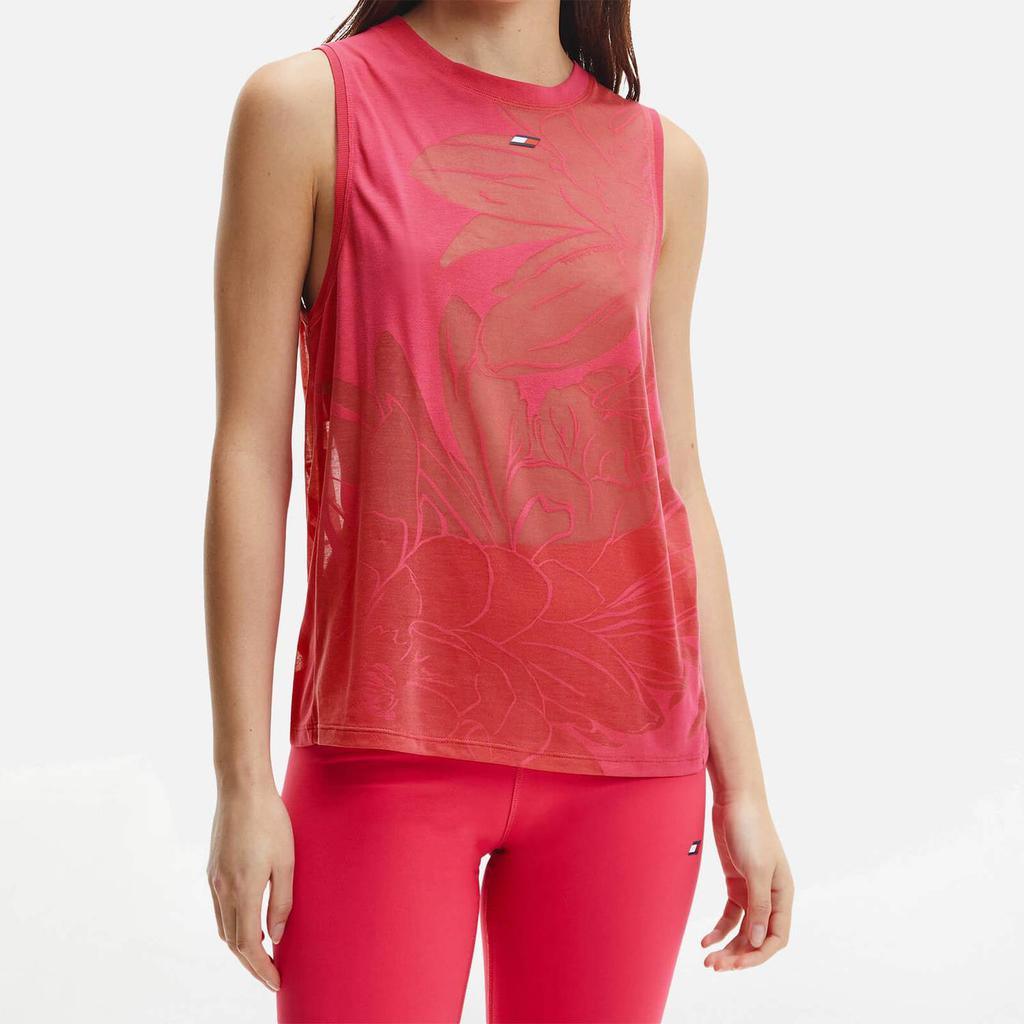 Tommy Sport Women's Relaxed Flower Burnout Tank Top - Pink Splendor商品第1张图片规格展示