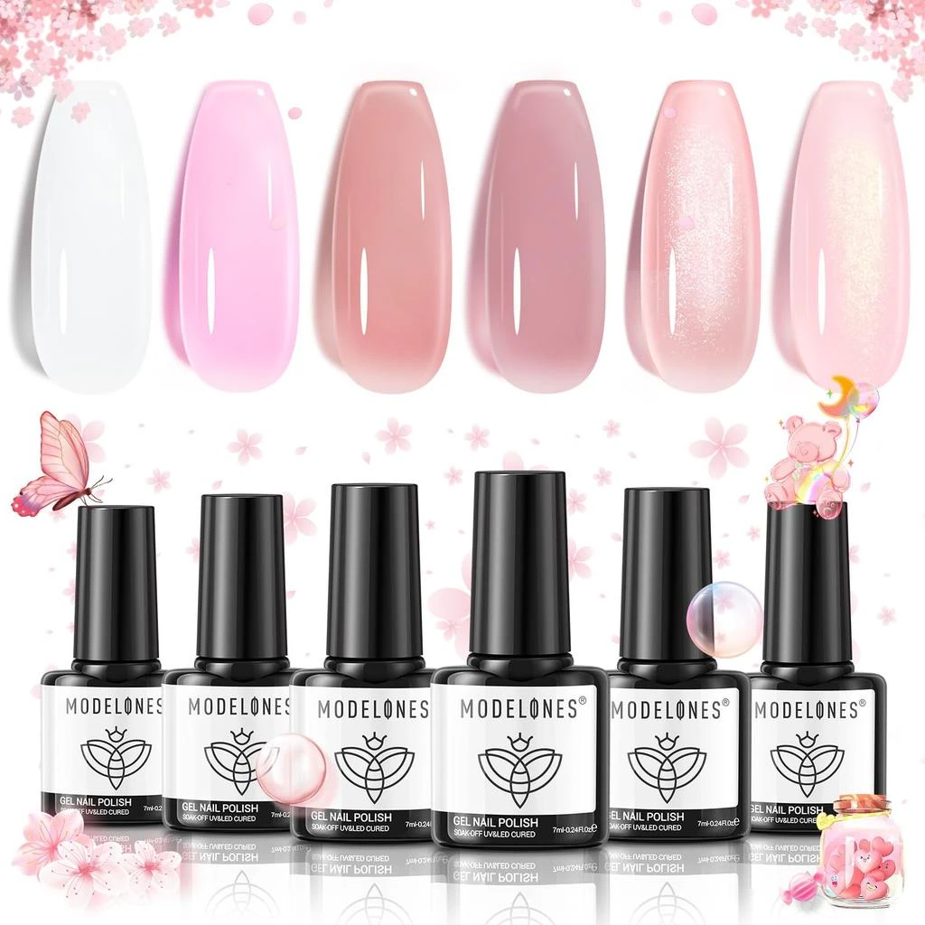 6 Shades Gel Nail Polish Set Collection 商品