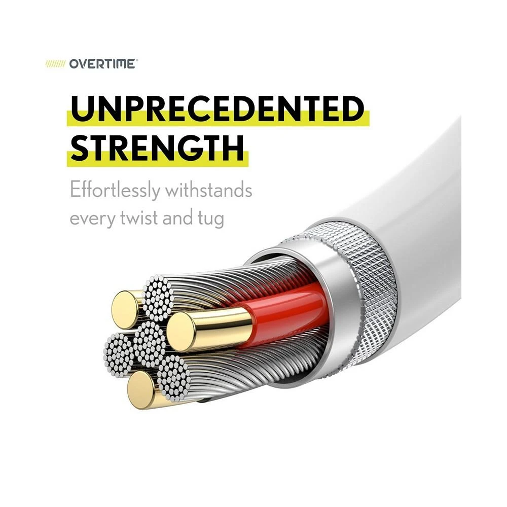 商品Overtime|iPad Pro/Mini and Android Phone 6ft Charging Cable | USB Type C to USB Type C Cable - White (2-Pack),价格¥134,第3张图片详细描述