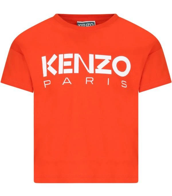 商品Kenzo|Kenzo Kids T-shirt Arancione Con Logo,价格¥747,第1张图片