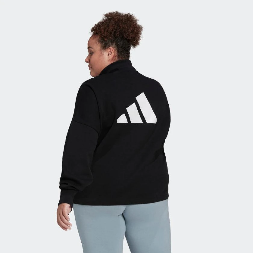 商品Adidas|Women's adidas  Sportswear Future Icons Quarter-Zip Sweatshirt (Plus Size),价格¥284,第3张图片详细描述