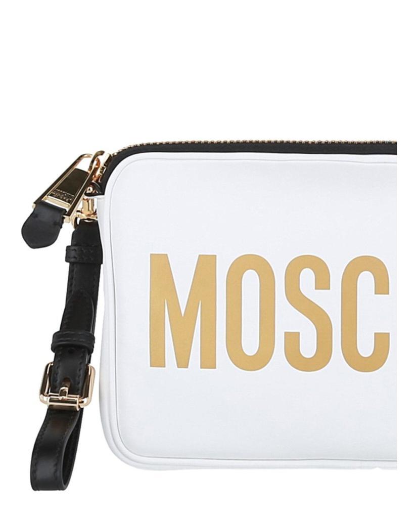 商品Moschino|Logo Leather Clutch Bag,价格¥3486,第5张图片详细描述