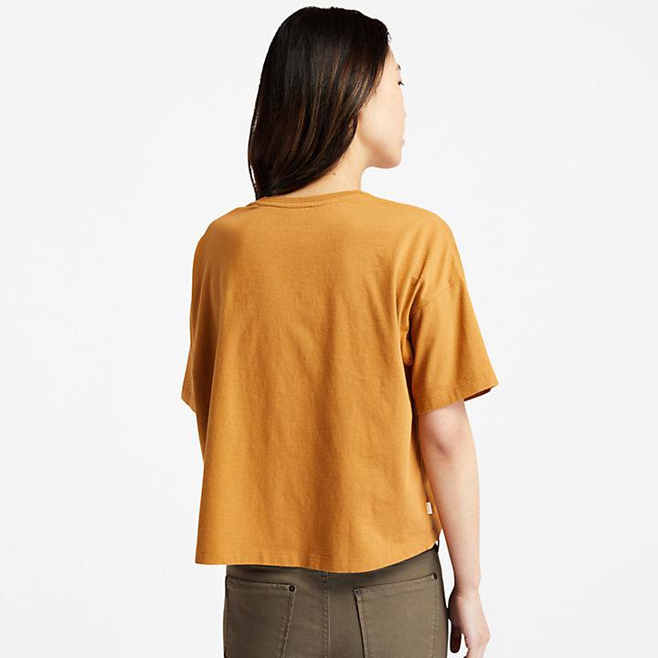 Progressive Utility Pocket T-Shirt for Women in Dark Yellow商品第2张图片规格展示