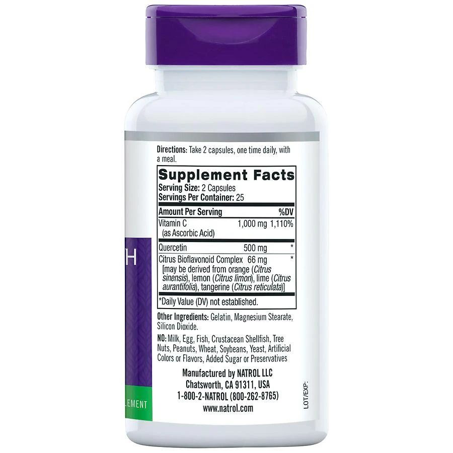 商品Natrol|Quercetin Complex Immune Health Capsules,价格¥97,第2张图片详细描述