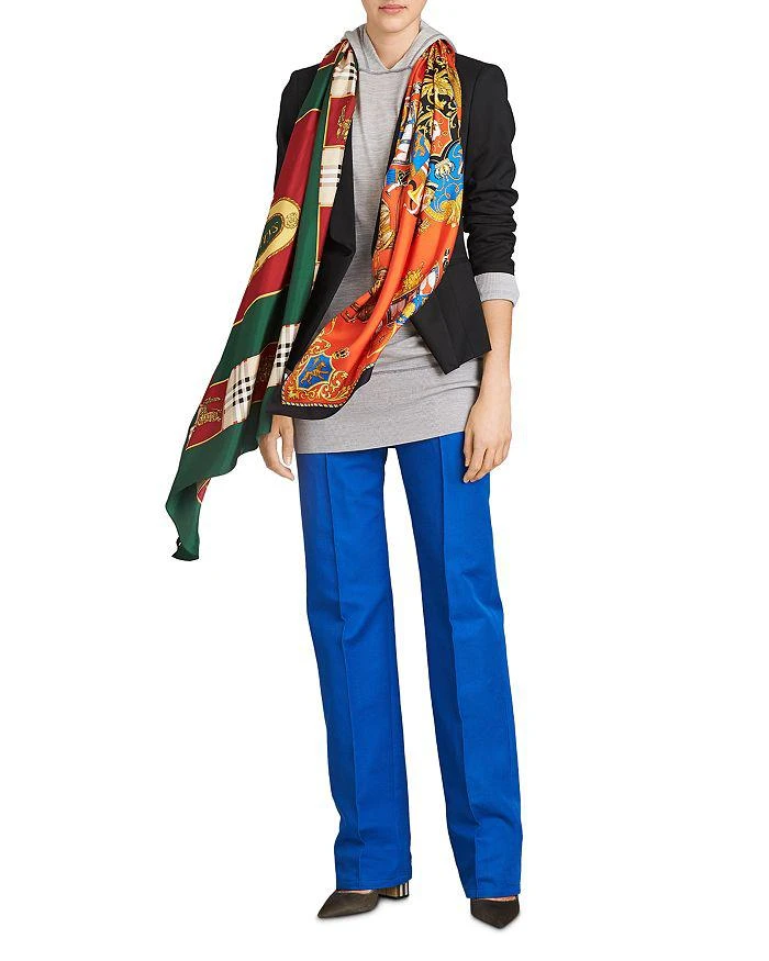 商品Burberry|Horse Carriage Crest Silk Oblong Scarf,价格¥3090,第1张图片