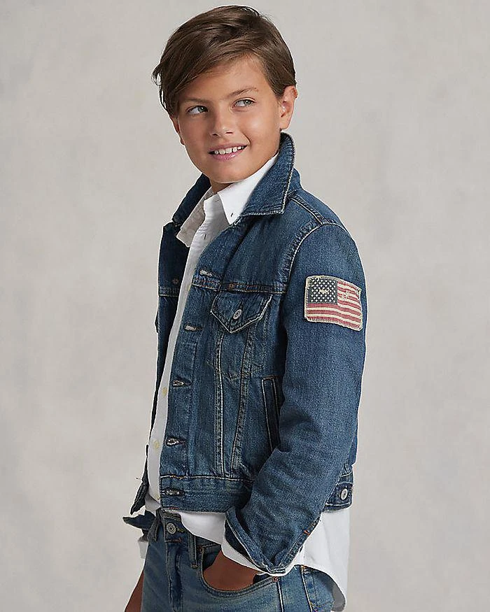 商品Ralph Lauren|Boys' Cotton Denim Jacket - Little Kid, Big Kid,价格¥675,第3张图片详细描述