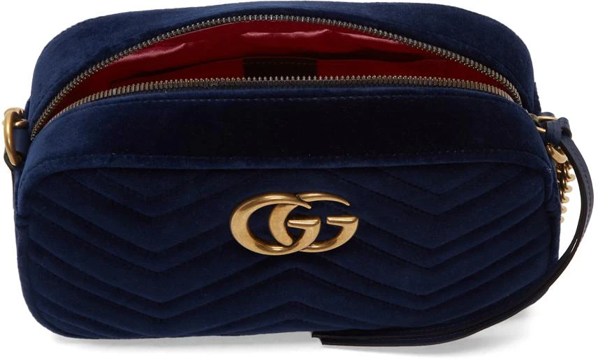 商品Gucci|Blue Velvet Small GG Marmont 2.0 Shoulder Bag,价格¥9377,第5张图片详细描述
