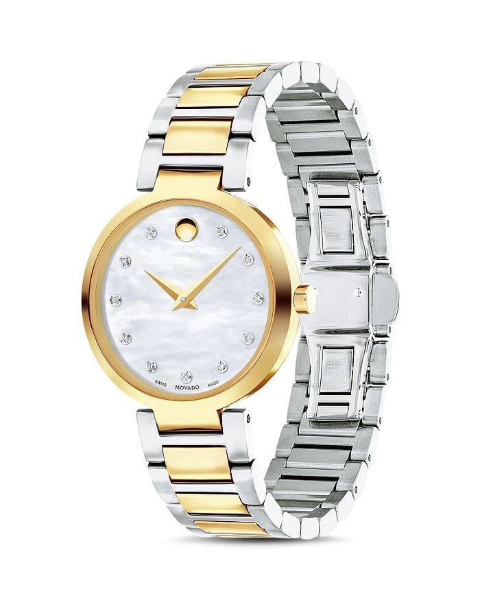 商品Movado|Modern Classic Diamond Two-Tone Watch, 28mm,价格¥4697,第2张图片详细描述