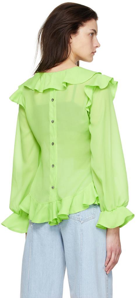 商品Rokh|Green Polyester Blouse,价格¥3707,第5张图片详细描述