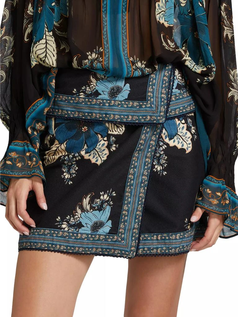 商品Farm Rio|Blossom Cotton Tapestry Miniskirt,价格¥671,第3张图片详细描述