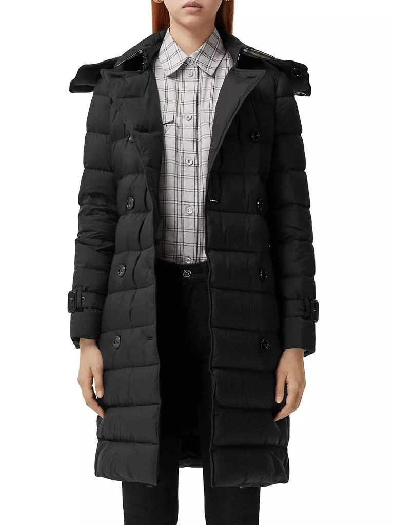 商品Burberry|Ashwick Long Logo Puffer Coat,价格¥12399,第3张图片详细描述