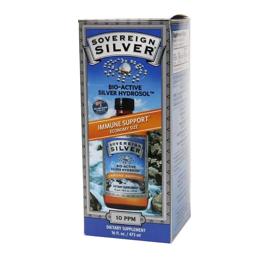 商品Sovereign Silver|Bio-Active Silver Hydrosol, 10 ppm, Immune Support,价格¥375,第1张图片