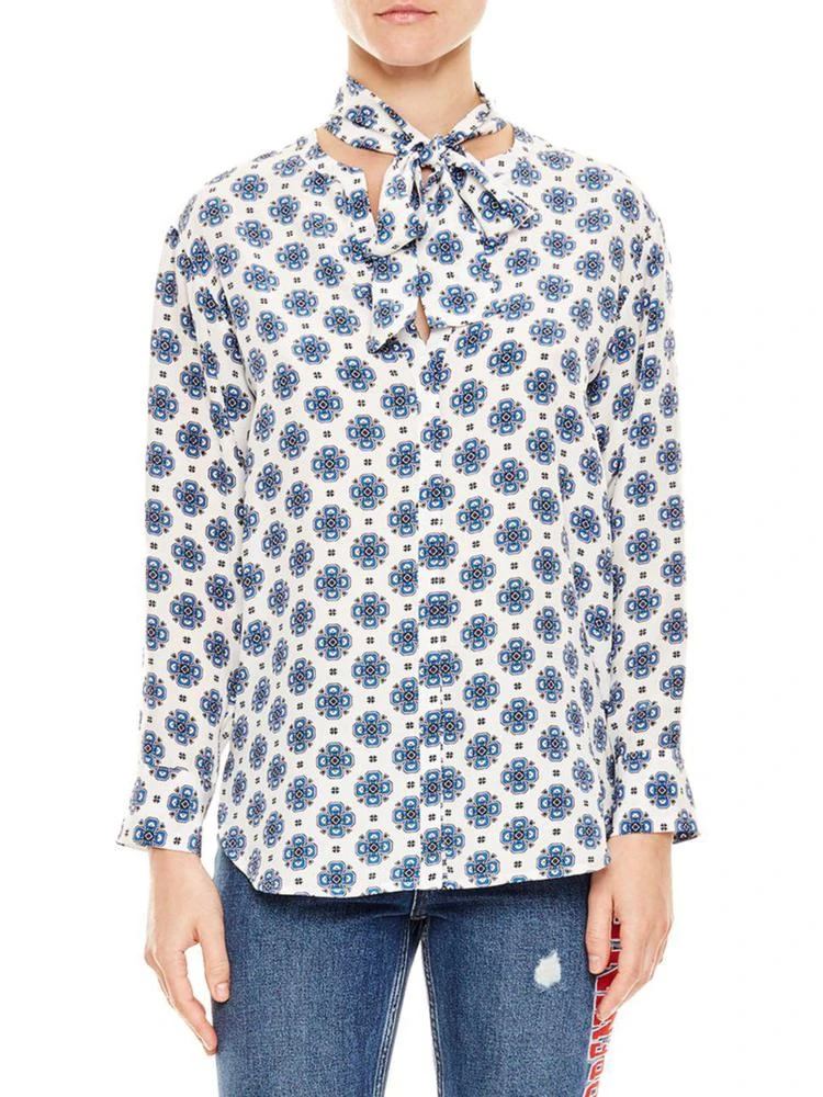 商品Sandro|Sandro - Boneta Silk Top,价格¥683,第1张图片